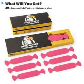 Gomake Vinyl Squeegee Buffer 10PCS Pre-Cut Felt for Window Tint Wet or Dry Vinyl/PPF Application (Pink)