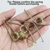 Pack of 5 Metal Tension Spring Bronze Tone Steel Compression
