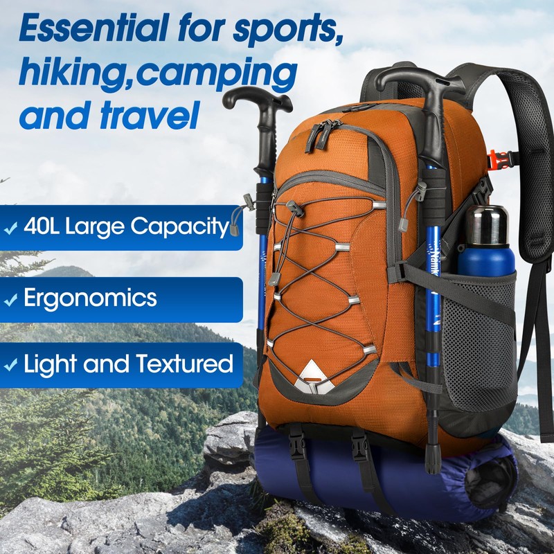 40L Packable Backpack Waterproof Hiking Backpacks Lightweight Outdoor Sport Travel
