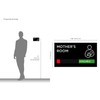 Kubik Letters Mothers Room Sign with Slider for Dual Messages