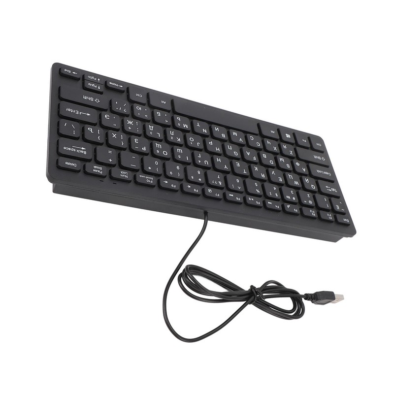 78 Key Ultra Slim Language Keyboard USB Wired Compact Keyboard