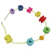 Alphabet Lacing Beads 51Pcs Wooden Toys Strings Letters Parent Child