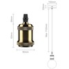 Kosnic Industrial Vintage Pendant Light Fitting with E27 Lamp Holder.