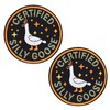 2 PCS Funny Goose Removable Tactical Hook Loop Embroidered Cute