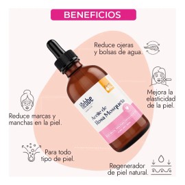 Aceite Rosa Mosqueta Kit 3 Pzas 50 ml Virgen Prensado Frio Serum Día/noche Anti edad Todo tipo de piel Hebbe Cosmetics & Ludika