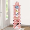 HAPPCUCOE Rotating Shoe Rack,7-Tier Rotating Shoe Rack Tower,Shoe Organizer Hold