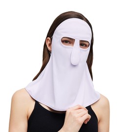 Sun Protection Face Mask Cooling Neck Gaiter Face Scarf Cover Balaclava Cloth Bandanas with Ear Loops SLF6M103T Purple