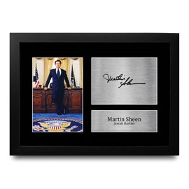 HWC Trading FR A4 Martin Sheen The West Wing Gifts Printed Signed Autograph Picture for TV Show Fans - A4 Framed
