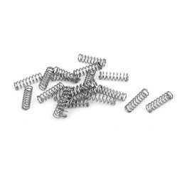 uxcell Compression Spring,304 Stainless Steel,3mm OD,0.4mm Wire Size,10mm Free Length,Silver Tone,20Pcs