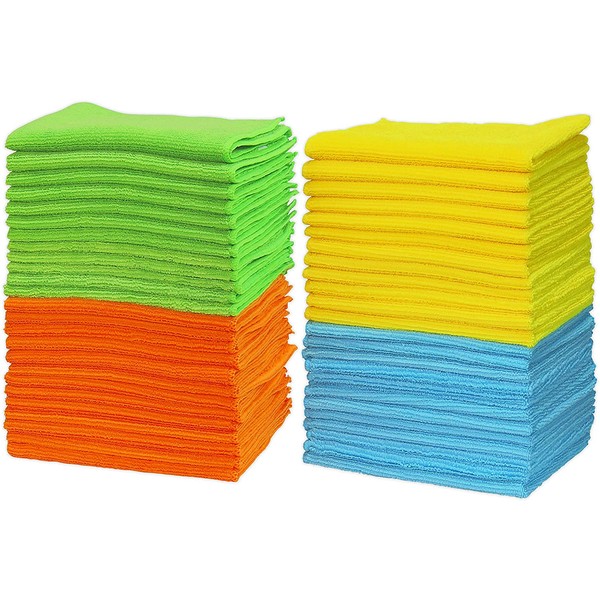 Simple Houseware 50 Pack Microfiber Cleaning Cloth (12" x 12")