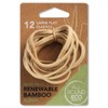 Blonde Large Flat Hair Elastics, Renewable Bamboo, Pack of 12