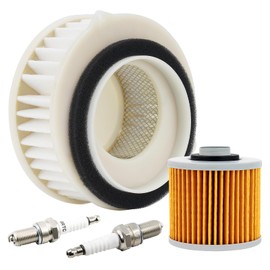 AWSZH Air Filter + Oil Filters + Spark Plugs Service Kits 4TR-14451-00 HFA4607 Replacement For Yamaha V-Star 650 XVS650 1998 1999 2000 2001 2002 2003 2004 2005 2006 2007 2008 2009 2010 2011