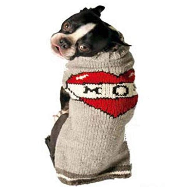 Chilly Dog Tattooed Mom Dog Sweater, XX-Small