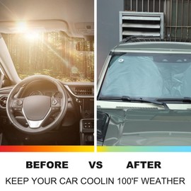 Car Windshield Compatible with Land Rover Defender 90 110 130 2020-2025 Folding Sun Shade Windshield Sunscreen Heat Shield Front Windshield Sun Shade UV Protection (Black)