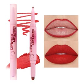 Febble Labial Mate Larga Duración Delineador Lapiz Labial                                                                                             