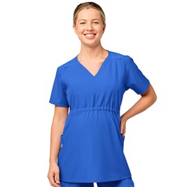 WonderWink W123 Women’s Maternity Scrub Top — Royal, Small