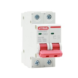 2P Circuit Breaker 63A Photovoltaic DC Mini Switch 600V 4.5kA Safety Switch with Surge Protection and Short Circuit Protection