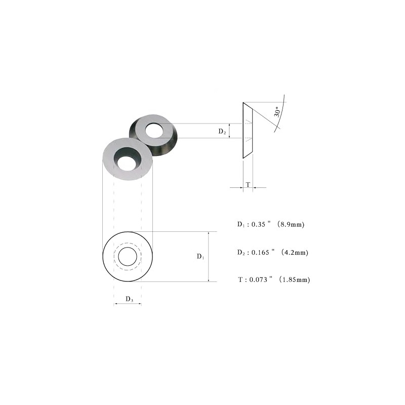 8.9mm Round Carbide Inserts Cutters Knifes Indexable Replacement Fits for