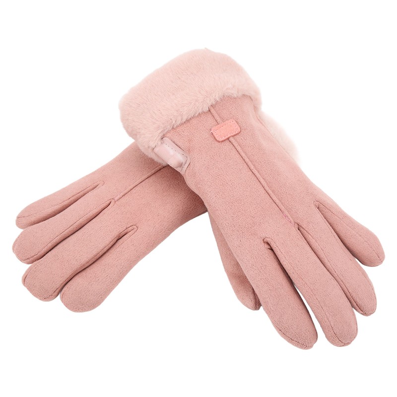 Pink USB Heating Gloves Hand Warmer Touch Screen Design Adjustable