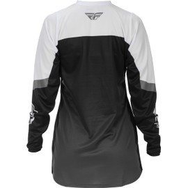Fly Racing Women's F-16 Motocross Jersey, Lightweight Racing MX Gear - (Grey/Black/White, X-Large)