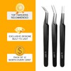 Tweezers 12 Pack, Precision Tweezer Set for Women, Stainless Steel