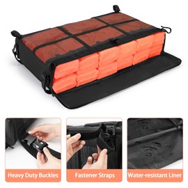 Fasrom T-top Storage Bag for Boat Life Jackets, Holds up to 6 Type II Life Jackets, Black (NOT INCLUDES LIFE JACKETS)
