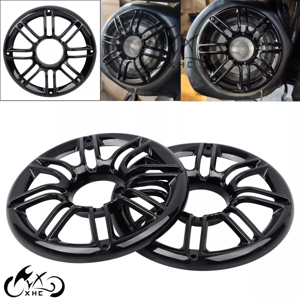 Unbranded Rear Speaker Grill Cover Black 3D Round For Harley