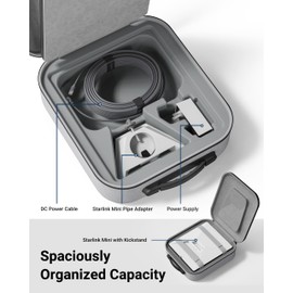 STARWARE Starlink Mini Case, Protective Storage Bag for Starlink Mini Accessories, Splash-Resistant, Shockproof, Lightweight for Travel & Outdoor Adventures