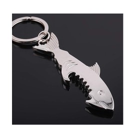 UOOOM 2er Set Metall Hai Schlüsselanhänger Flaschenöffner Schlüssel-Organizer Alltags Gadgets