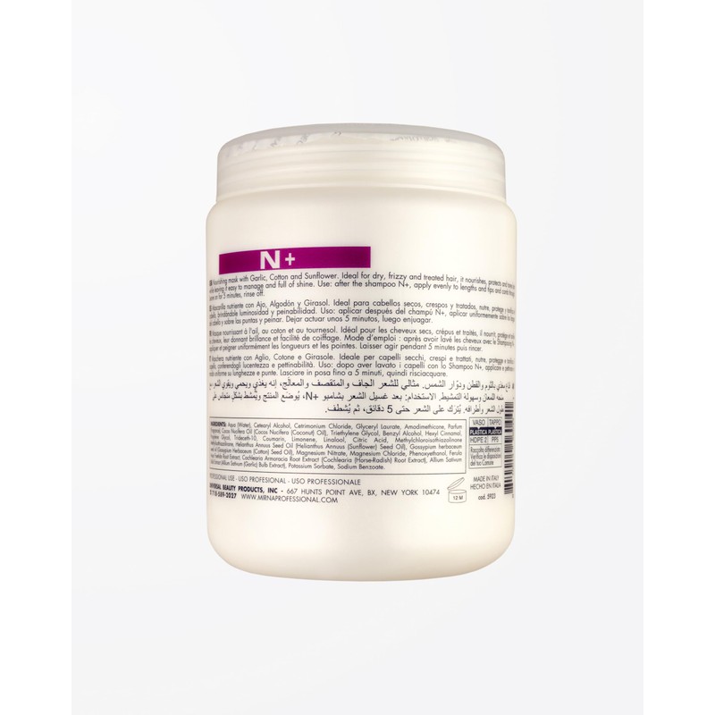 Mirna Professional N+ Nourishing Mask with Garlic, Cotton and Sunflower