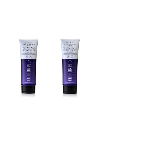 Charles Worthington Colour Enhancer Purple Toning Shampoo 250 ml – Pack of 2