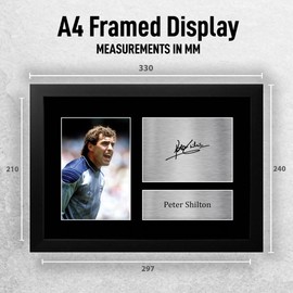 HWC Trading FR A4 Peter Shilton England Gifts Printed Signed Autograph Picture for Football Fans and Supporters - A4 Framed