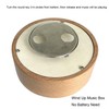 Edelweiss Music Box, Center Rotating 10cm Round Solid Wood Wind