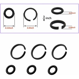 QMTCYXGS (8+8 Sets 1/2” & 3/8" Impact Retaining Ring Clip Friction Ring Hog Ring with O-Ring for Milwaukee Electric Pneumatic Type Impact Wrench