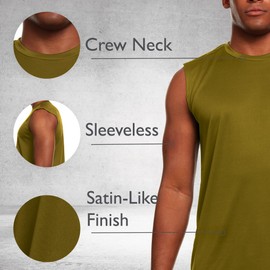 Essential Elements 5 Pack: Men's Active Quick-Dry Athletic Workout Training Gym Muscle Sleeveless Tank Top (Medium, Black)