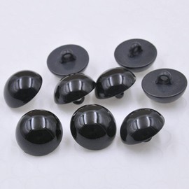 DIY Craft Bear Doll Eyes Button 100Pcs Type Mushroom Domed Round Buttons Sewing Shank DIY Dog Eye Black Button 12.5mm(0.49") Leekayer