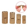 GOTOTOP 4Pcs Barrel Hinges 12mm Brass Concealed Hinges Hidden Home