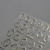 2 Sheets Silver Gold Nail Sticker for Nail Art Gold