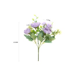 YoungJewl Artificial Flowers Fake Peony Silk Mini Plastic Bridal Flowers for DIY Wedding Bouquets Home Decorations 2 Packs(Light Purple)