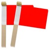 TSMD 16 Pack Solid Red Blank Flag Small Mini Plain