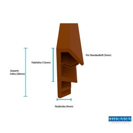 Dikara 4mm Groove Width 12mm Folding Height Wooden Window Seal Saves Heating Costs Door Seal Draft Stop
