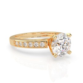 KEEPSTAR 1.00 Carat TW Women's Moissanite Engagement Ring in 18k White, Yellow or Rose Gold Plated Silver (VVS1 Clarity, D Color), 8.5, Metal, Moissanite