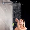 Voolan 20" Square Shower Arm with Flange and Teflon Tape,