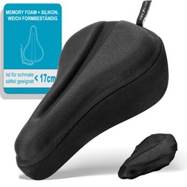 TECHCYC Bicycle Saddle Cover with Improved Non-Slip Function, Soft and Comfortable, Ergonomic and Reduces Fatigue, Equipped with Rain Cover and Compatible with Most Saddles (YG35)