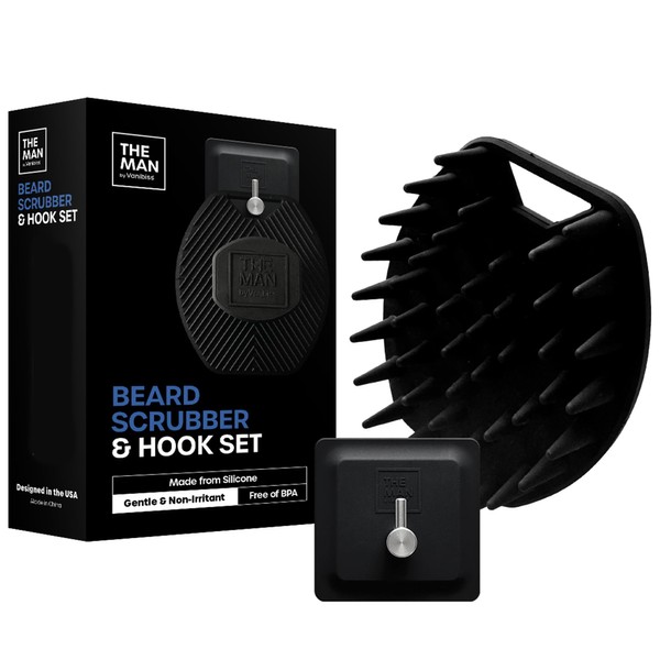 The Man Silicone Beard Scrubber & Hook - Silicone Beard