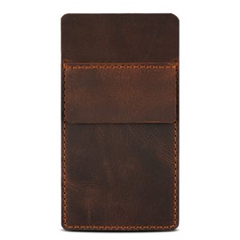 CestAntiQ Pocket Protector for Men, Full Grain Heavy Duty Leather Pen Protect Holder for Shirts, Lab Coats, Holds Pens, Pointers, Cards, Pocket Protectors for Pens and Pencils Brown