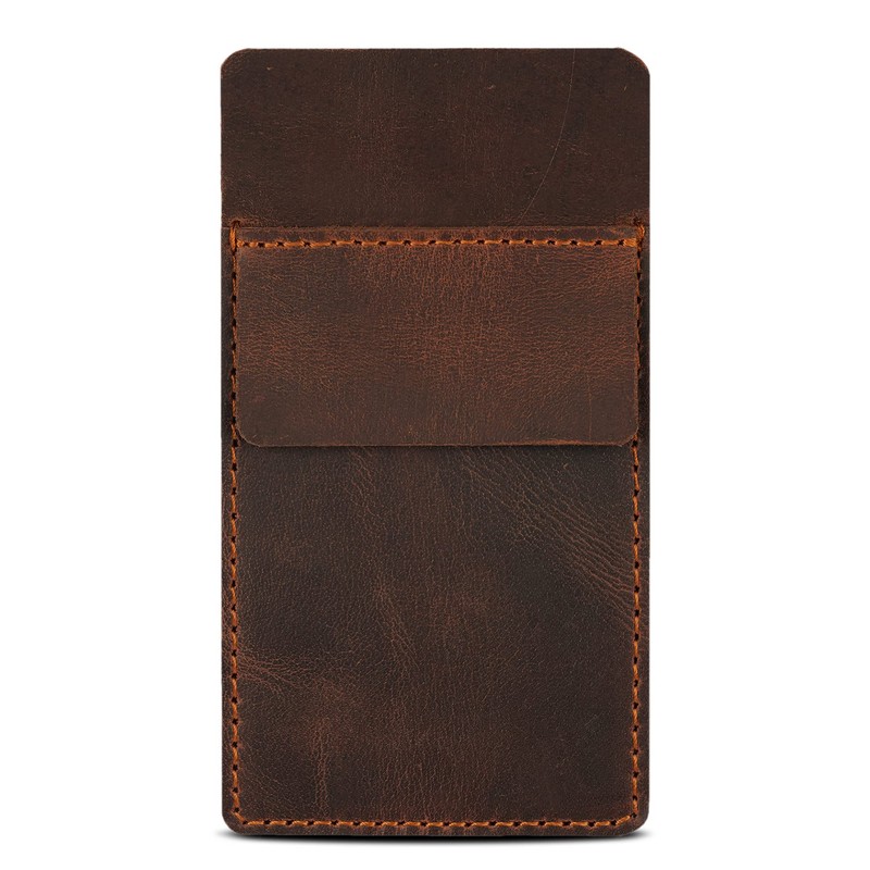 CestAntiQ Pocket Protector for Men, Full Grain Heavy Duty Leather