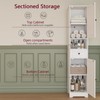 Hogxp Tall Bathroom Cabinet,Storage Cabinet with 5 Shelves & 1