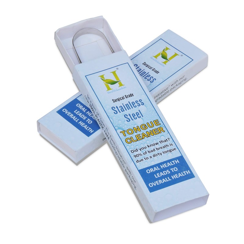 Stainless Steel Tongue Cleaner, Set of 2 for Bad Breath