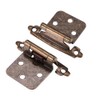 INCREWAY 1 Pairs Overlay Cabinet Hinge with Screws, Self-Closing Decorative,Face